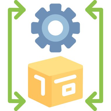 Ürün Geliştirme Planı Düz Simge, Basit Tasarımlı Vektör İllüstrasyonu