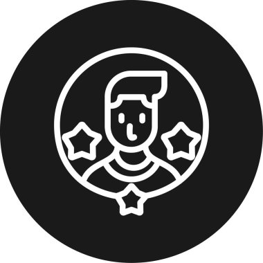 İnceleme Profili Çemberi BG Simgesi, Basit Tasarımlı Vektör Resimleri