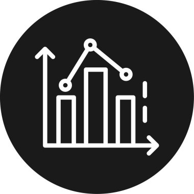 Çubuk Çizelgesi Çemberi BG Simgesi, Basit Tasarımlı Vektör Resimleri