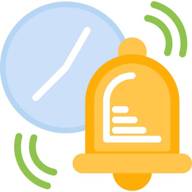 Bildirim Ses Düz Simgesi, Basit Tasarımlı Vektör İllüstrasyonu