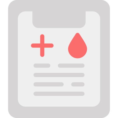 Tıbbi Test Düz Simgesi, Basit Tasarımlı Vektör Resimleri