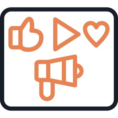 Sosyal Medya Araçları Satırı Basit Tasarımlı Vektör ResmiComment