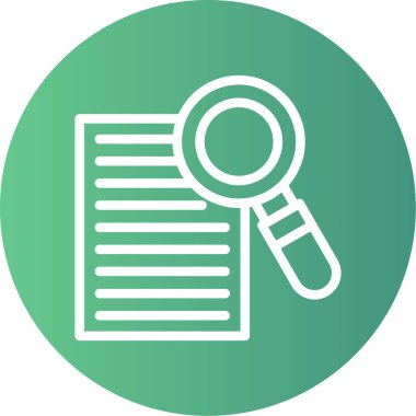 Görev İnceleme Satırı Gradyan Çemberi Simgesi, Basit Tasarımlı Vektör Resimleri