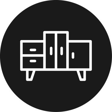 Yan Çizgi Çemberi BG Simgesi, Basit Tasarımlı Vektör Resimleri