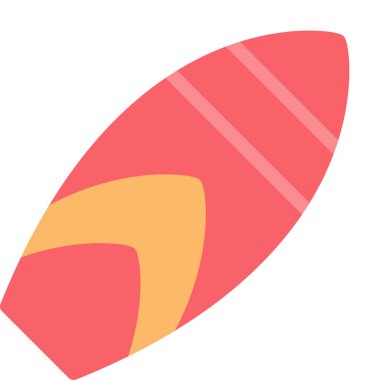 Sörf tahtası Düz Simgesi, Basit Tasarımlı Vektör Resimleri