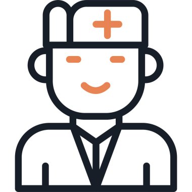 Dişçi Satırı Due Simgesi, Basit Tasarımlı Vektör İllüstrasyonu