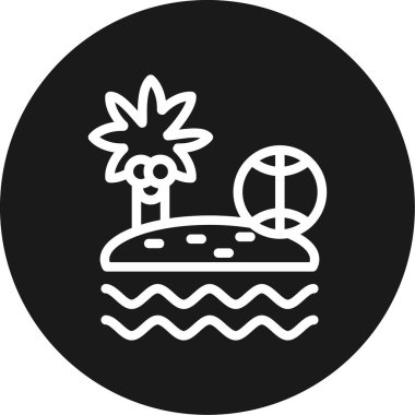 Plaj Voleybol Hattı Çemberi BG Simgesi, Basit Tasarımlı Vektör Resimleri