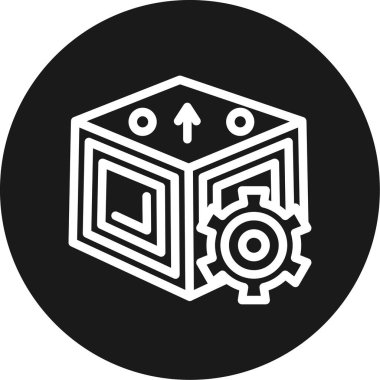 Tedarik Zinciri Çemberi BG Simgesi, Basit Tasarımlı Vektör Resimleri