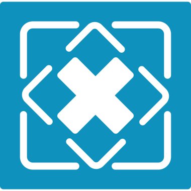 Basit Tasarım ile Çarpma Düz Simgesi, Vektör İllüstrasyonu