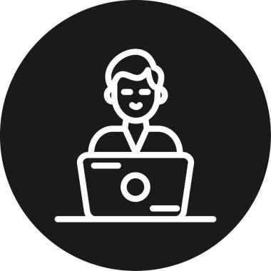 Danışman Satırı Çemberi BG Simgesi, Basit Tasarımlı Vektör Resimleri