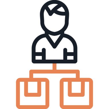 Tedarikçi Satırı Simgesi, Basit Tasarımlı Vektör İllüstrasyonu