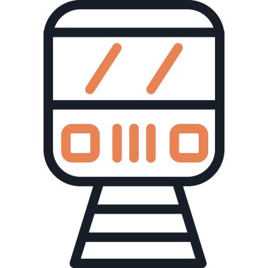 Metro Tren Hattı Simge Ögesi, Basit Tasarımlı Vektör Resimleri