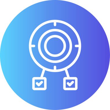 Stratejik Amaç Çizgisi Gradyan Çemberi Simgesi, Basit Tasarımlı Vektör Resimleri