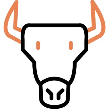 Bizon Satırı Simgesi, Basit Tasarımlı Vektör Resimleri