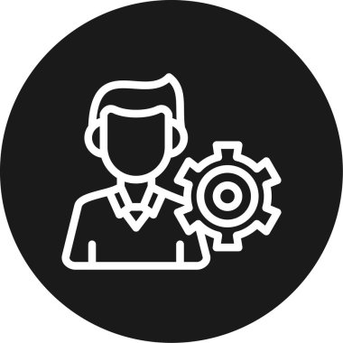 Girişimci Ruh Çizgisi Çemberi BG Simgesi, Basit Tasarımlı Vektör Resimleri