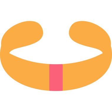 Arkadaşlık Bilekliği Düz Simgesi, Basit Tasarımlı Vektör İllüstrasyonu