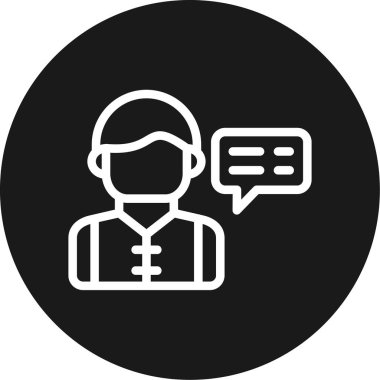 IT Danışma Hattı Çemberi BG Simgesi, Basit Tasarımlı Vektör Resimleri