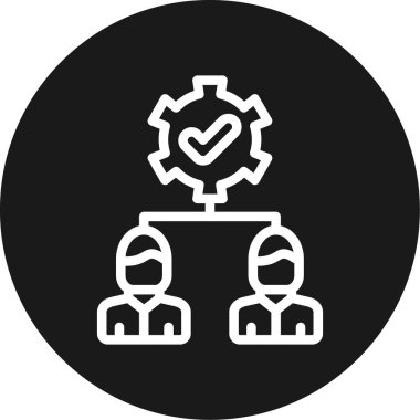 Takım Motivasyon Çizgisi Çemberi BG Simgesi, Basit Tasarımlı Vektör Resimleri