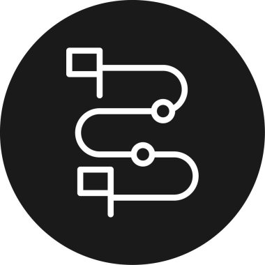 Başarı Yol Haritası Çemberi BG Simgesi, Basit Tasarımlı Vektör Resimleri