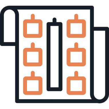 Post-it Beyin Fırtınası Satırı Simge Ögesi, Basit Tasarımlı Vektör Resimleri