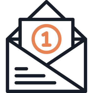 E- posta Pazarlama Satırı Bitiş Simgesi, Basit Tasarımlı Vektör Resimleri