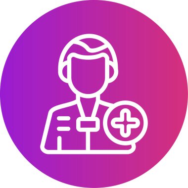 Pozitif Düşünce Çizgisi Gradyan Çemberi Simgesi, Basit Tasarımlı Vektör Resimleri