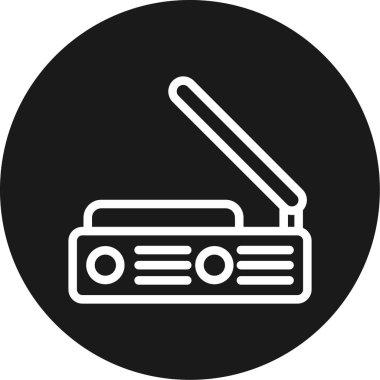 Tarayıcı Çizgisi Çemberi BG Simgesi, Basit Tasarımlı Vektör Resimleri