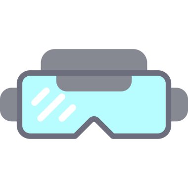 VR Mühendislik Düz Simgesi, Basit Tasarımlı Vektör Resimleri