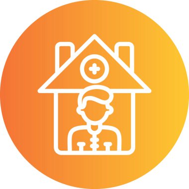 Uzaktan Çalışma Politikası Çizgisi Gradyan Çemberi Simgesi, Basit Tasarımlı Vektör Resimleri