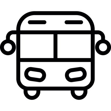 Basit Tasarımlı Otobüs, Vektör Resimleri