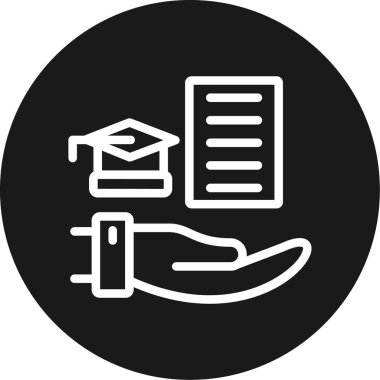 İş Eğitim Hattı Çemberi BG Simgesi, Basit Tasarımlı Vektör Resimleri