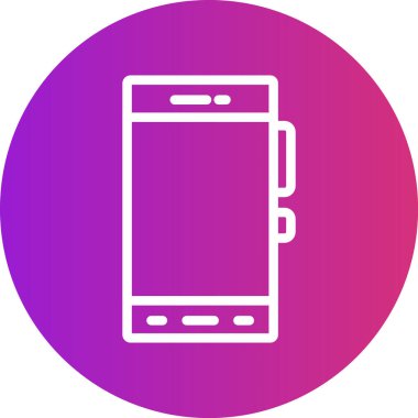 Sosyal Medya Çizgisi Gradyan Çemberi Simgesi, Basit Tasarımlı Vektör Resimleri