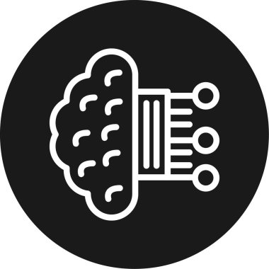 AI Yenilik Çizgisi Çemberi BG Simgesi, Basit Tasarımlı Vektör Resimleri