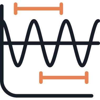 Dalga Boyu Satır Simgesi, Basit Tasarımlı Vektör Resimleri