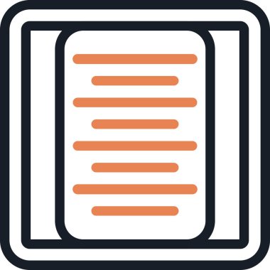 Metin Hizalama Satırı Bitiş Simgesi, Basit Tasarımla Vektör İllüstrasyonu