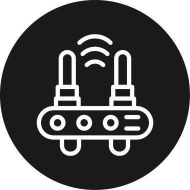 Ofis Yönlendirici Hattı Çemberi BG Simgesi, Basit Tasarımlı Vektör Resimleri