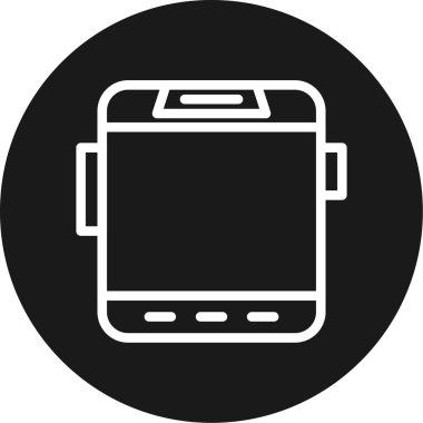 Tablet Satırı Çemberi BG Simgesi, Basit Tasarımlı Vektör Resimleri