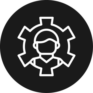 IT Performans Çizgisi Çemberi BG Simgesi, Basit Tasarımlı Vektör Resimleri