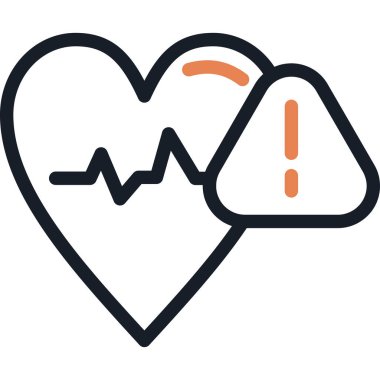 Kalp Hastalığı Çizgisi Simgesi, Basit Tasarımlı Vektör ResimleriComment