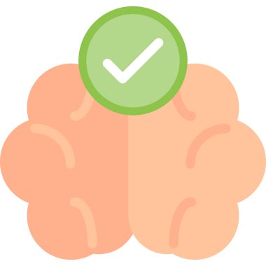 Motivasyon Rutin Düz Simgesi, Basit Tasarımlı Vektör İllüstrasyonu