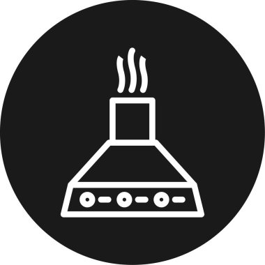 Duman Solunum Hattı Çemberi BG Simgesi, Basit Tasarımlı Vektör Resimleri