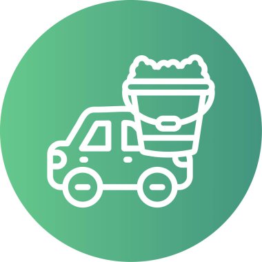 Sabun Kovası Çizgisi Gradyan Çemberi Simgesi, Basit Tasarımlı Vektör Resimleri