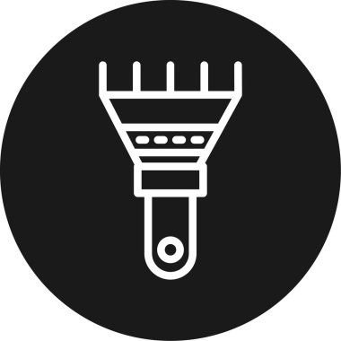 Fırça Çizgisi Çemberi BG Simgesi, Basit Tasarımlı Vektör Resimleri