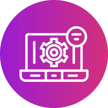 UI Tasarım Satırı Gradyan Çemberi Simgesi, Basit Tasarımlı Vektör Resimleri