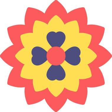 Mandala Düz Simgesi, Basit Tasarımlı Vektör Resimleri