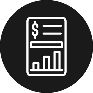 Gider İzleme Hattı Çemberi BG Simgesi, Basit Tasarımlı Vektör Resimleri