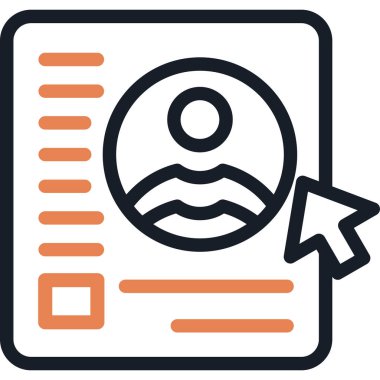 Kullanıcı Profili Satırı Bitiş Simgesi, Basit Tasarımlı Vektör Resimleri