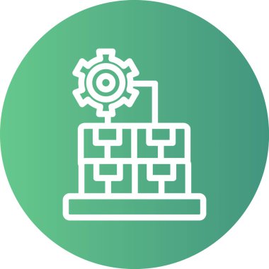 Envanter Çizgisi Gradyan Çemberi Simgesi, Basit Tasarımlı Vektör Resimleri