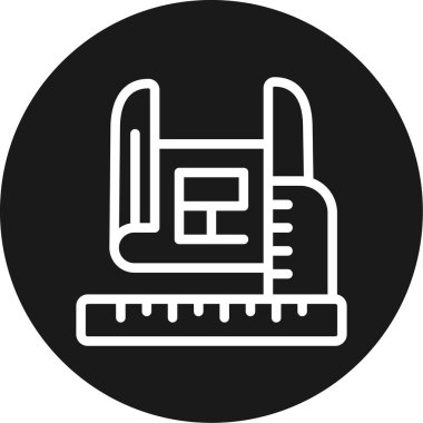 Ev Planı Çizgisi Çemberi BG Simgesi, Basit Tasarımlı Vektör Resimleri