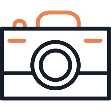 Kamera Satırı Simgesi, Basit Tasarımlı Vektör Resimleri